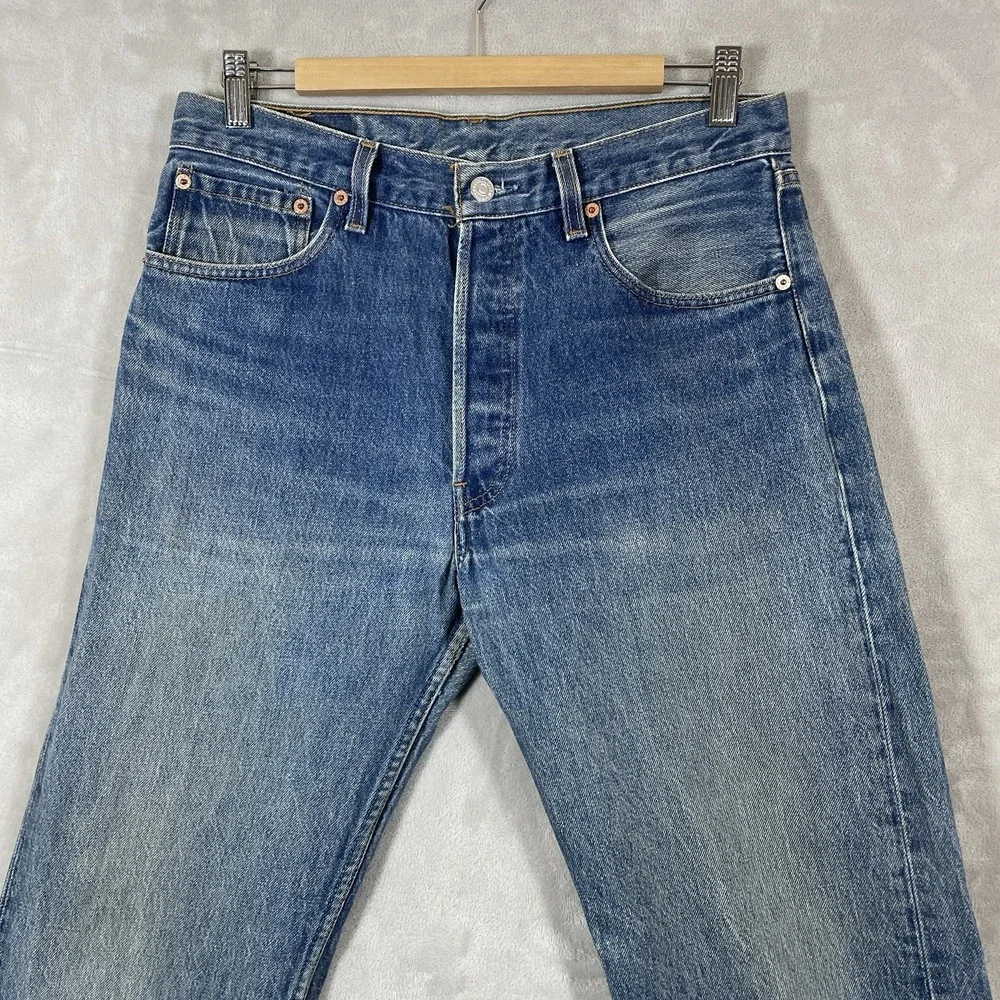 Vtg Levis 501xx Jeans Mens 34x36 (fit 32x33) Made in USA 501-0000 Whisker Fade